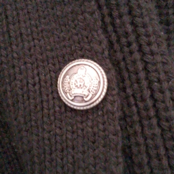 LCR Casual Men XXL Preppy Knit Wool Blend Longline Open Front Cardigan Car Coat - Picture 6 of 6